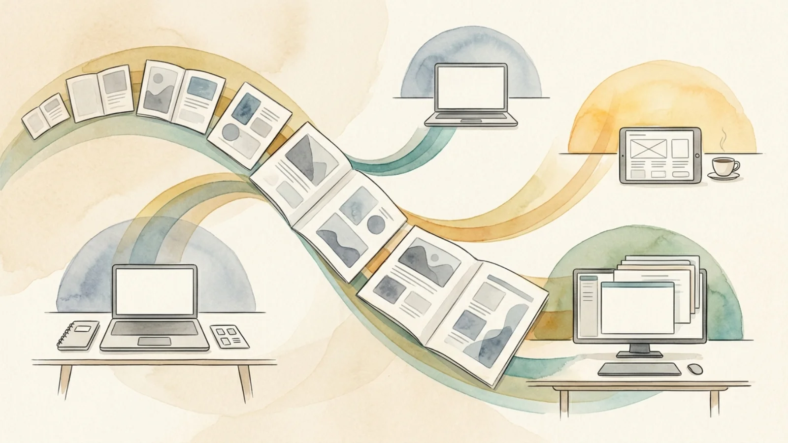 Editorial cover illustration for How to Write an English UX Case Study for Global Job Applications