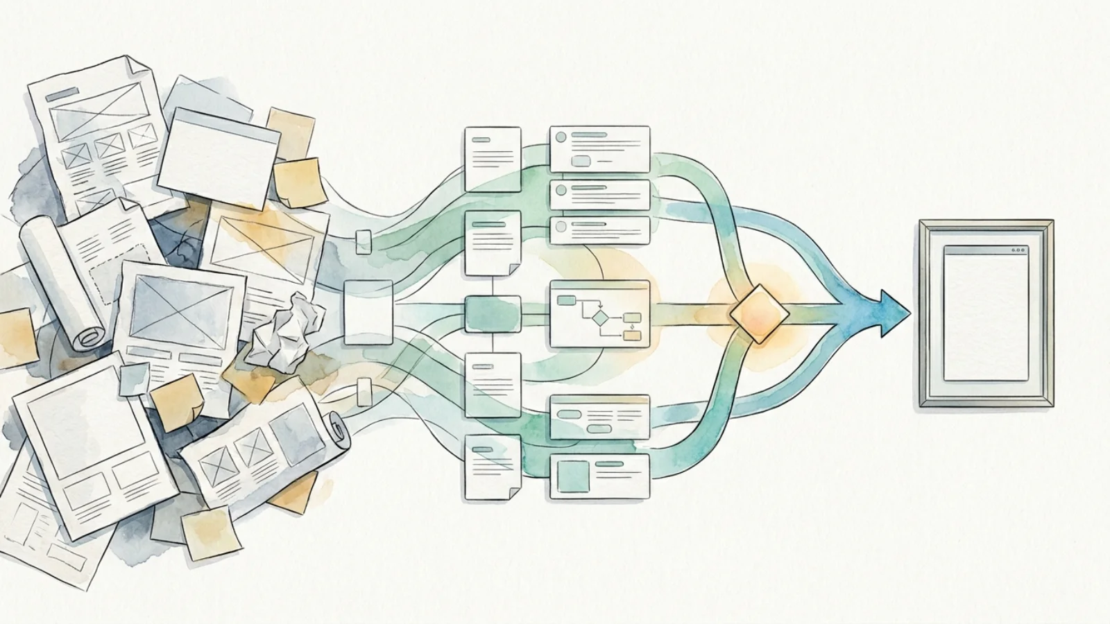 Editorial cover illustration for How to Explain Your Design Decisions in a UX Case Study