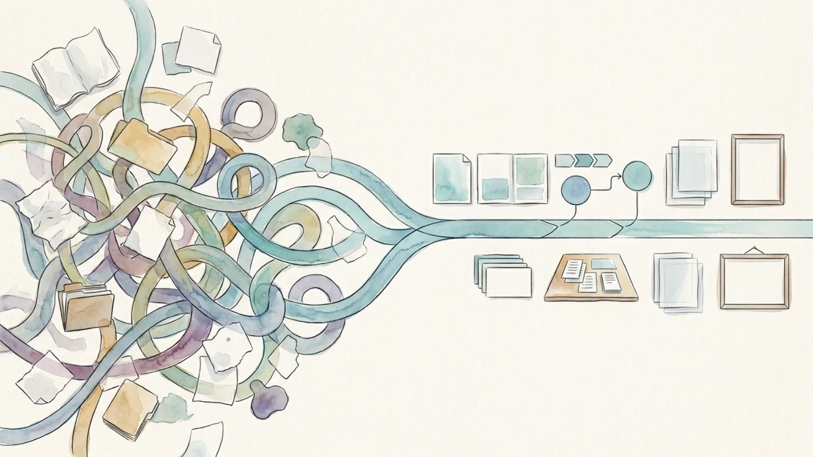 Neo-Brutalist editorial cover for How to Turn a Messy Design Process Into a Clear UX Case Study
