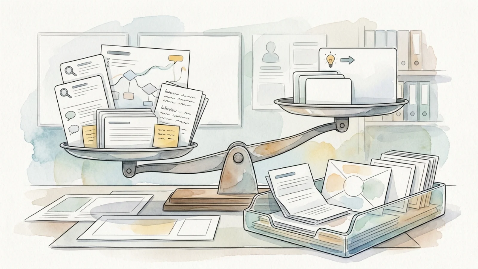 Editorial cover illustration for How to Write a UX Case Study When You Don’t Have Metrics