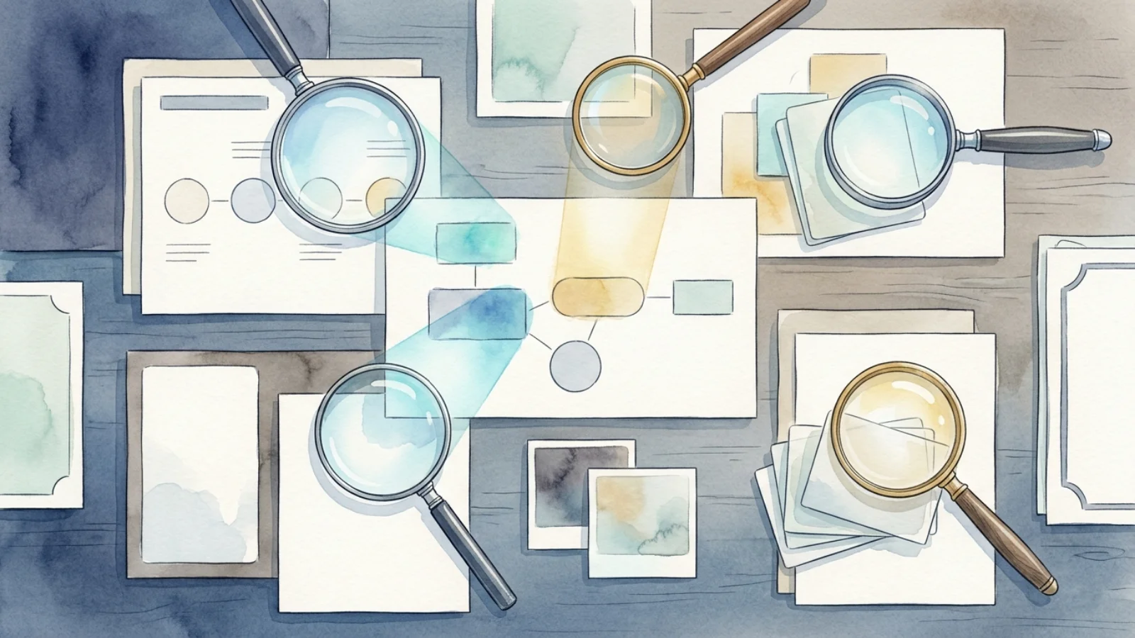 Editorial cover illustration for What Hiring Managers Look for in UX Case Studies